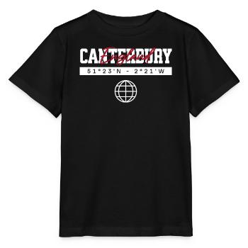 Canterbury England Koordinaten Reise Souvenir - Stanley/Stella Kinder T-Shirt MINI CREATOR  - Schwarz - Vorne - Mikhail (115cm)