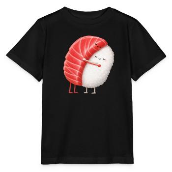 Kawaii Sushi Kuschelpärchen - Stanley/Stella Kinder T-Shirt MINI CREATOR  - Schwarz - Vorne - Mikhail (115cm)