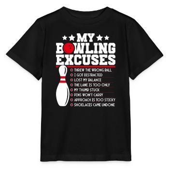 Meine Bowling-Ausreden - Stanley/Stella Kinder T-Shirt MINI CREATOR  - Schwarz - Vorne - Mikhail (115cm)
