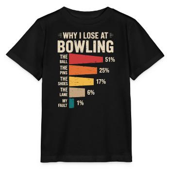 Warum ich beim Bowling verliere - Stanley/Stella Kinder T-Shirt MINI CREATOR  - Schwarz - Vorne - Mikhail (115cm)
