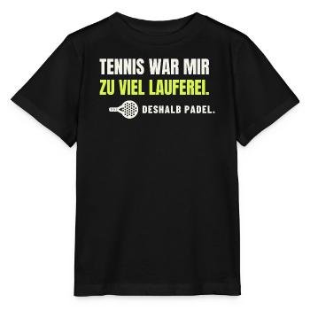 Padel statt Tennis – zu viel Lauferei - Stanley/Stella Kinder T-Shirt MINI CREATOR  - Schwarz - Vorne - Mikhail (115cm)