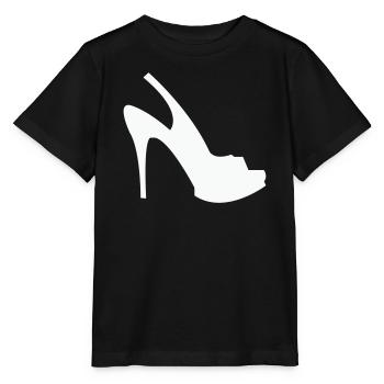 Silhouette Stöckelschuh – Schwarze Eleganz - Stanley/Stella Kinder T-Shirt MINI CREATOR  - Schwarz - Vorne - Mikhail (115cm)