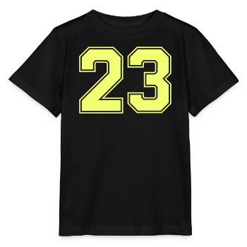 Neon 23 Retro Bold - Stanley/Stella Kinder T-Shirt MINI CREATOR  - Schwarz - Vorne - Mikhail (115cm)