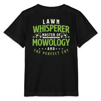 Rasenflüsterer, Meister der Rasenkunde – Rasenpflege - Stanley/Stella Kinder T-Shirt MINI CREATOR  - Schwarz - Vorne - Mikhail (115cm)