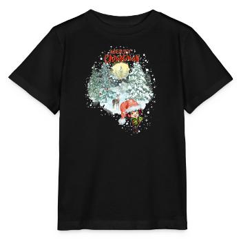 Merry Christmas mit Glücki & Bambi - Stanley/Stella Kinder T-Shirt MINI CREATOR  - Schwarz - Vorne - Mikhail (115cm)