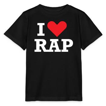 Ich liebe RAP - Stanley/Stella Kinder T-Shirt MINI CREATOR  - Schwarz - Vorne - Mikhail (115cm)