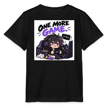 One More Game: Chibi Gamer Stil - Stanley/Stella Kinder T-Shirt MINI CREATOR  - Schwarz - Vorne - Mikhail (115cm)
