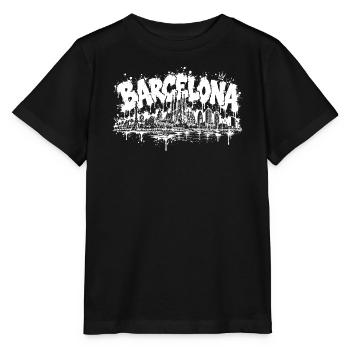 Barcelona Splash Graffiti - Stanley/Stella Kinder T-Shirt MINI CREATOR  - Schwarz - Vorne - Mikhail (115cm)