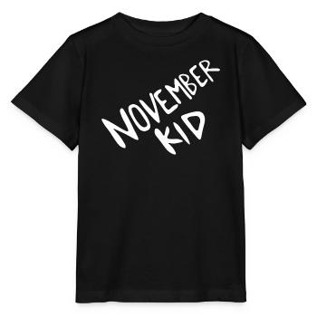 November Kid Schriftzug - Stanley/Stella Kinder T-Shirt MINI CREATOR  - Schwarz - Vorne - Mikhail (115cm)