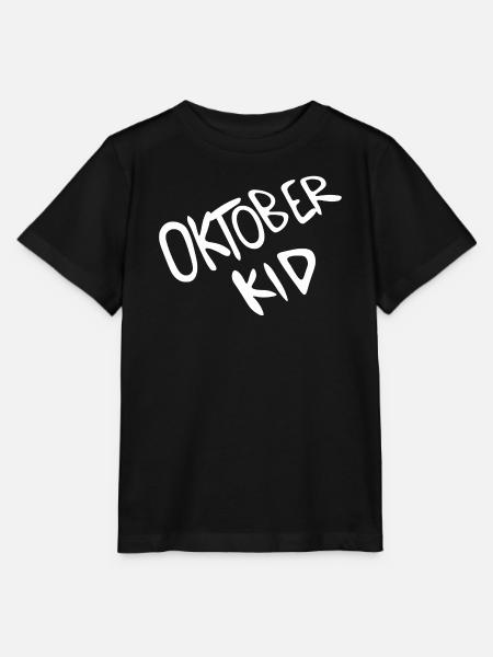 Oktober Kid Schriftprint - Stanley/Stella Kinder T-Shirt MINI CREATOR  - Schwarz