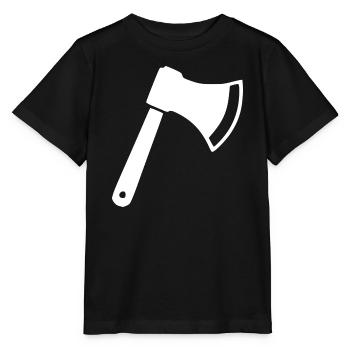 Axt Beil Holzfäller Geschenkidee  - Stanley/Stella Kinder T-Shirt MINI CREATOR  - Schwarz - Vorne - Mikhail (115cm)
