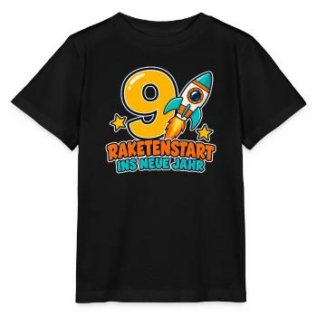 9 Geburtstag – Raketenstart ins neue Jahr - Stanley/Stella Kinder T-Shirt MINI CREATOR  - Schwarz - Vorne - Mikhail (115cm)