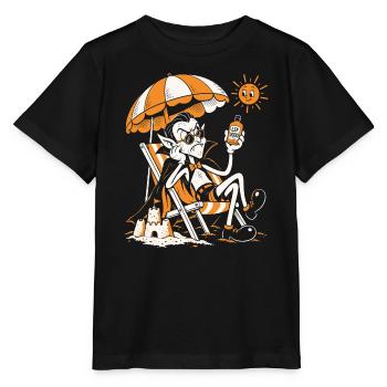 Der Vampir im Urlaub mit LSF 1000 - Stanley/Stella Kinder T-Shirt MINI CREATOR  - Schwarz - Vorne - Mikhail (115cm)