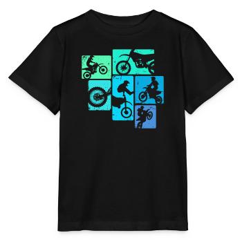 Dirt Bike Motocross Enduro Motorrad Kinder - Stanley/Stella Kinder T-Shirt MINI CREATOR  - Schwarz - Vorne - Mikhail (115cm)