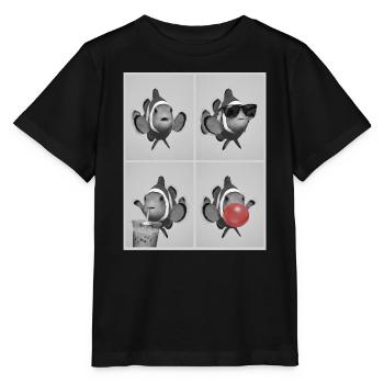 Clownfische Clownfisch - Stanley/Stella Kinder T-Shirt MINI CREATOR  - Schwarz - Vorne - Mikhail (115cm)