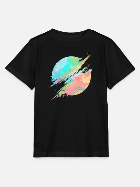 Pastel Rainbow Abstract Splash - Stanley/Stella Kinder T-Shirt MINI CREATOR - Schwarz