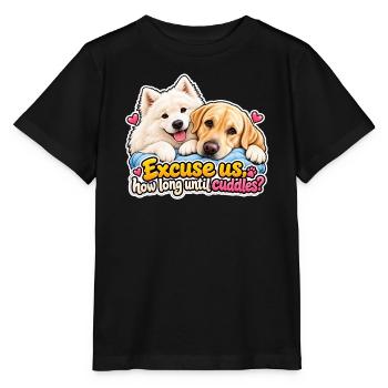 Hunde fragen: Wann sind die Tierheime? - Stanley/Stella Kinder T-Shirt MINI CREATOR  - Schwarz - Vorne - Mikhail (115cm)