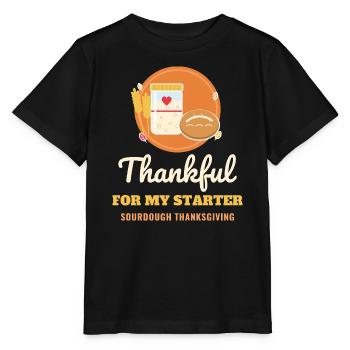 Dankbar für meinen Starter-Sauerteigbäcker - Stanley/Stella Kinder T-Shirt MINI CREATOR  - Schwarz - Vorne - Mikhail (115cm)