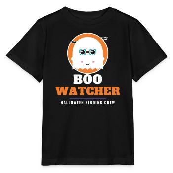Vogelbeobachter Lustiger Halloween-Vogelbeobachter-Geist - Stanley/Stella Kinder T-Shirt MINI CREATOR  - Schwarz - Vorne - Mikhail (115cm)