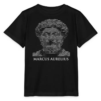 Marcus Aurelius ASCII-Kunst - Stanley/Stella Kinder T-Shirt MINI CREATOR  - Schwarz - Vorne - Mikhail (115cm)