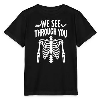 Wir durchschauen dein Skelett - Stanley/Stella Kinder T-Shirt MINI CREATOR  - Schwarz - Vorne - Mikhail (115cm)