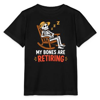 Meine Knochen gehen in Rente - Stanley/Stella Kinder T-Shirt MINI CREATOR  - Schwarz - Vorne - Mikhail (115cm)