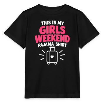 Mädchen-Wochenend-Pyjamashirt - Stanley/Stella Kinder T-Shirt MINI CREATOR  - Schwarz - Vorne - Mikhail (115cm)