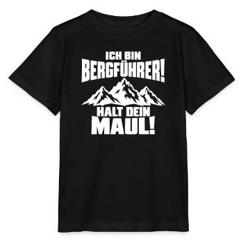 Ich bin Bergführer - weiss - Stanley/Stella Kinder T-Shirt MINI CREATOR  - Schwarz - Vorne - Mikhail (115cm)