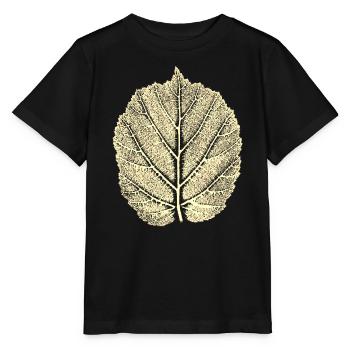 Haselnussblatt / Blatt Hasel - Natur & Wald - Stanley/Stella Kinder T-Shirt MINI CREATOR  - Schwarz - Vorne - Mikhail (115cm)