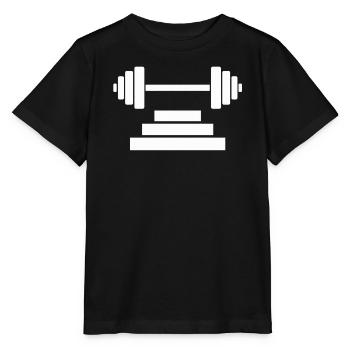 Iron Lifter Barbell Emblem - Stanley/Stella Kinder T-Shirt MINI CREATOR  - Schwarz - Vorne - Mikhail (115cm)
