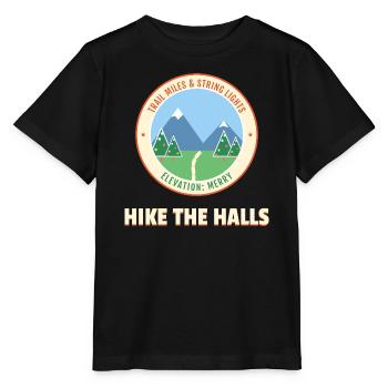Wandern Sie den Halls Christmas Hiking Mountain Trail - Stanley/Stella Kinder T-Shirt MINI CREATOR  - Schwarz - Vorne - Mikhail (115cm)
