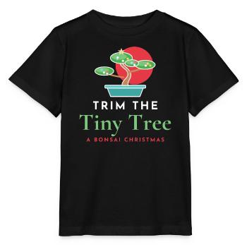 Trim the Tiny Tree Lustige Bonsai-Weihnachten - Stanley/Stella Kinder T-Shirt MINI CREATOR  - Schwarz - Vorne - Mikhail (115cm)