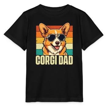 Corgi-Vater – Walisischer Corgi-Hundeliebhaber Corgi-Vater - Stanley/Stella Kinder T-Shirt MINI CREATOR  - Schwarz - Vorne - Mikhail (115cm)