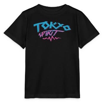 Tokio Spirit Neon-Graffiti - Stanley/Stella Kinder T-Shirt MINI CREATOR  - Schwarz - Vorne - Mikhail (115cm)