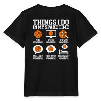 Freizeitroutinen im Basketball - Stanley/Stella Kinder T-Shirt MINI CREATOR  - Schwarz - Vorne - Mikhail (115cm)