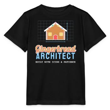 Lebkuchen-Architekt lustiges Weihnachtsbacken - Stanley/Stella Kinder T-Shirt MINI CREATOR  - Schwarz - Vorne - Mikhail (115cm)