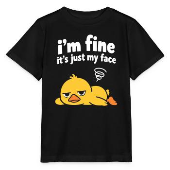 Entspanntes Entengesicht-Meme - Stanley/Stella Kinder T-Shirt MINI CREATOR  - Schwarz - Vorne - Mikhail (115cm)