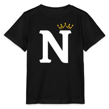 N Monogramm mit Krone - Stanley/Stella Kinder T-Shirt MINI CREATOR  - Schwarz - Vorne - Mikhail (115cm)