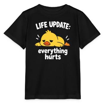 Tired Duck Life Update-Tee - Stanley/Stella Kinder T-Shirt MINI CREATOR  - Schwarz - Vorne - Mikhail (115cm)
