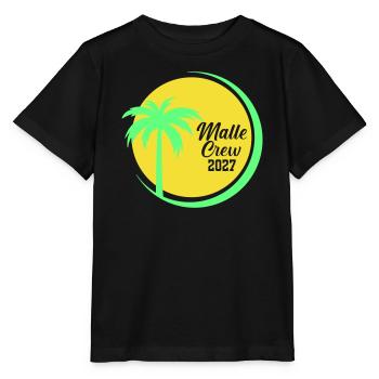 Malle Crew 2027 Palmen Design - Stanley/Stella Kinder T-Shirt MINI CREATOR  - Schwarz - Vorne - Mikhail (115cm)