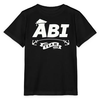 Abi Team Logo mit Ankerband - Stanley/Stella Kinder T-Shirt MINI CREATOR  - Schwarz - Vorne - Mikhail (115cm)