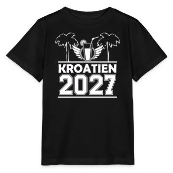 Kroatien 2021 Stranddrink - Stanley/Stella Kinder T-Shirt MINI CREATOR  - Schwarz - Vorne - Mikhail (115cm)