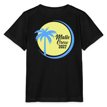 Malle Crew 2027 Palmen Circle - Stanley/Stella Kinder T-Shirt MINI CREATOR  - Schwarz - Vorne - Mikhail (115cm)