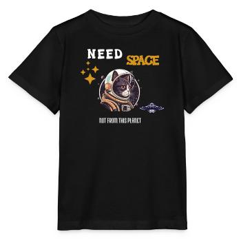 Need Space Cat Astronaut - Funny Space Kitty - Stanley/Stella Kinder T-Shirt MINI CREATOR  - Schwarz - Vorne - Mikhail (115cm)