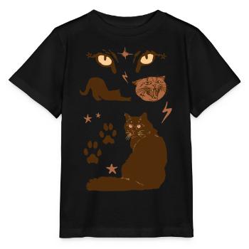 BRUNE KATZEN - Stanley/Stella Kinder T-Shirt MINI CREATOR  - Schwarz - Vorne - Mikhail (115cm)