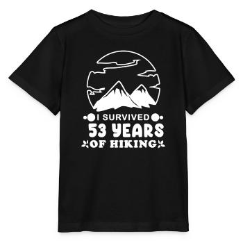 53 Jahre - Berg Wandern Bergsteigen - Stanley/Stella Kinder T-Shirt MINI CREATOR  - Schwarz - Vorne - Mikhail (115cm)