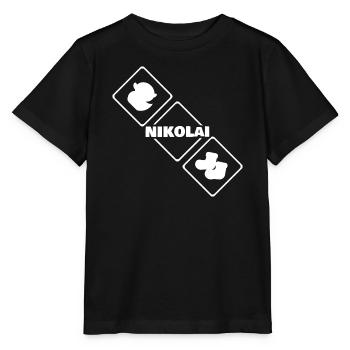 Geschenk für Nikolai - Stanley/Stella Kinder T-Shirt MINI CREATOR  - Schwarz - Vorne - Mikhail (115cm)