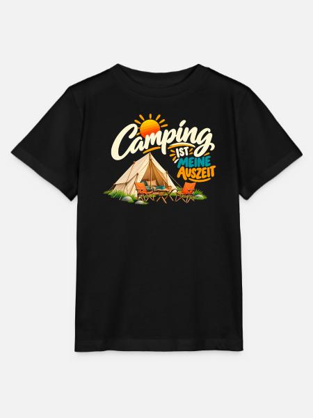 Camping ist meine Auszeit - Stanley/Stella Kinder T-Shirt MINI CREATOR  - Schwarz