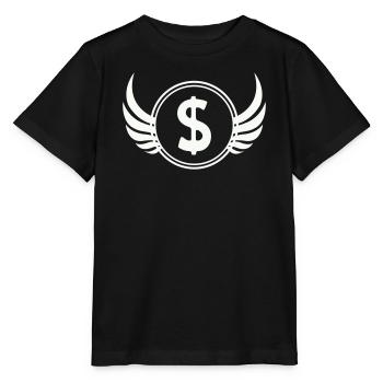 Flügel-Dollar Symbol - Stanley/Stella Kinder T-Shirt MINI CREATOR  - Schwarz - Vorne - Mikhail (115cm)