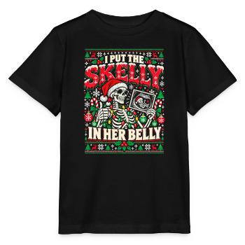 Skelett Santa Weihnachten - Stanley/Stella Kinder T-Shirt MINI CREATOR  - Schwarz - Vorne - Mikhail (115cm)
